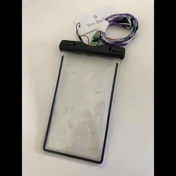 Vera Bradley NWT Waterproof Phone Pouch with Lanyard ISLAND FLORAL Black - Picture 3 of 5